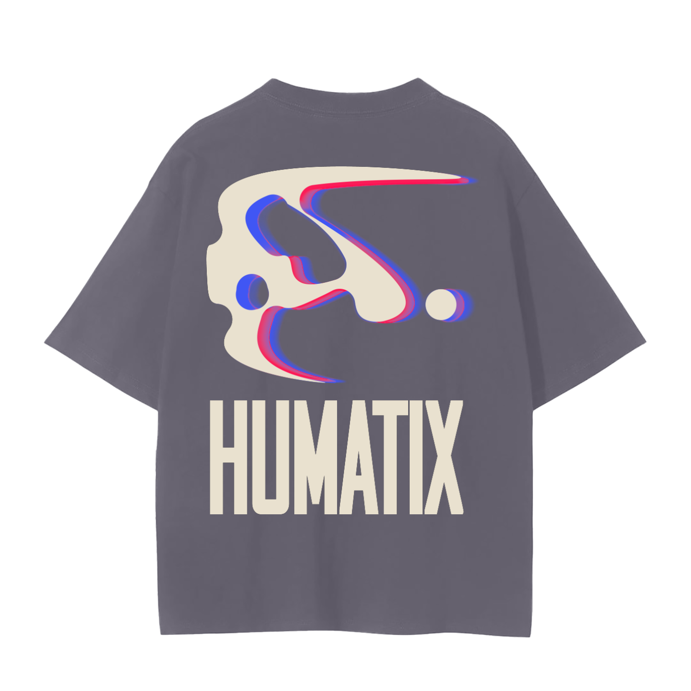 Big Back Logo Tee: White on Charcoal