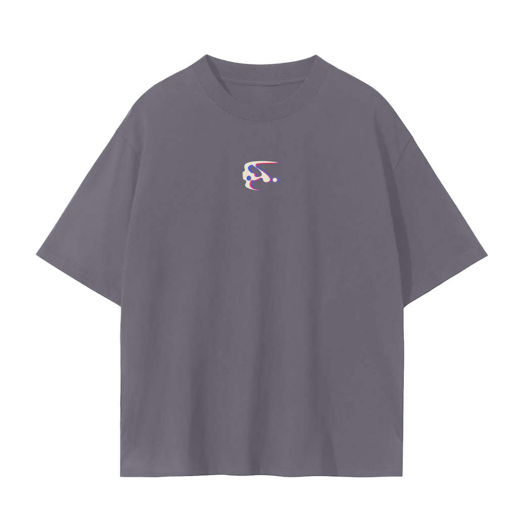 Big Back Logo Tee: White on Charcoal